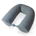 Almohada en forma de U deformada de espuma viscoelástica flexible cilíndrica